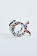 text -- multicolored silver