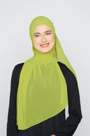 text -- georgette velvet green