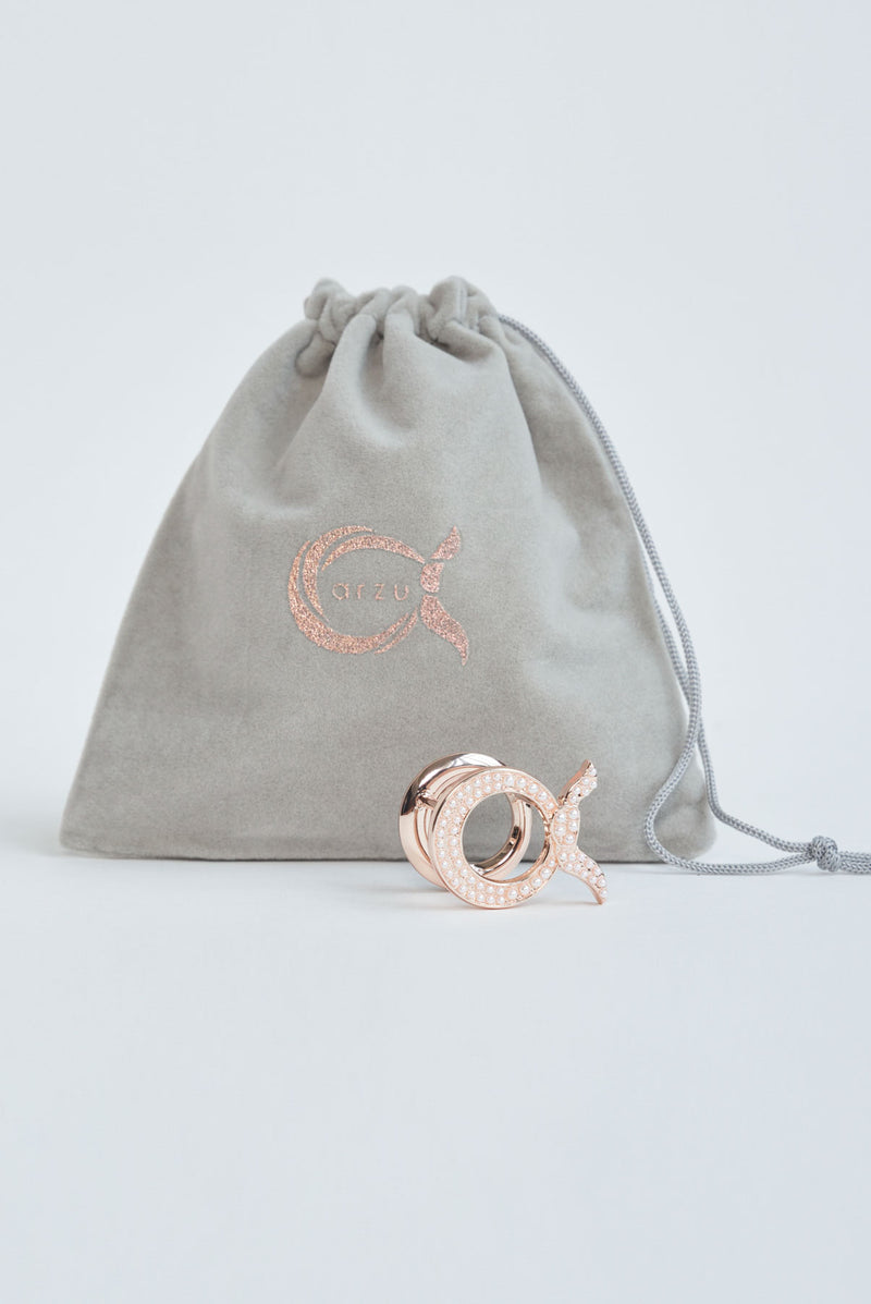 text -- rose gold ring