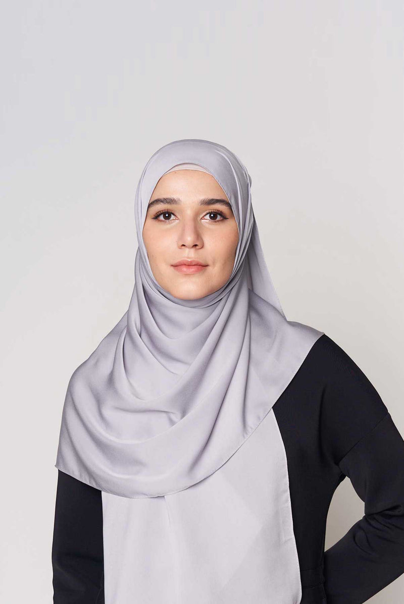plaintastic mute satin scarf No-Silk Silk™ Italian stitch hem