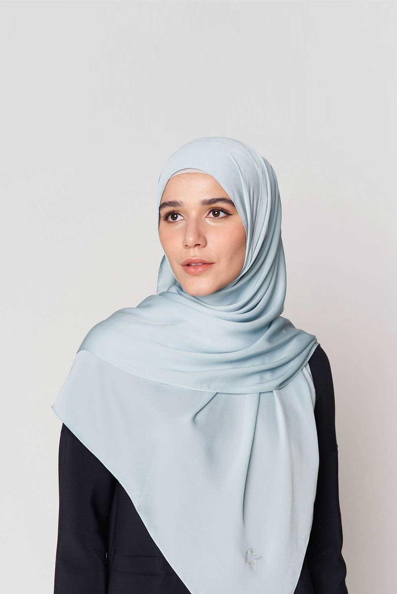 plaintastic mute satin scarf No-Silk Silk™ Italian stitch hem