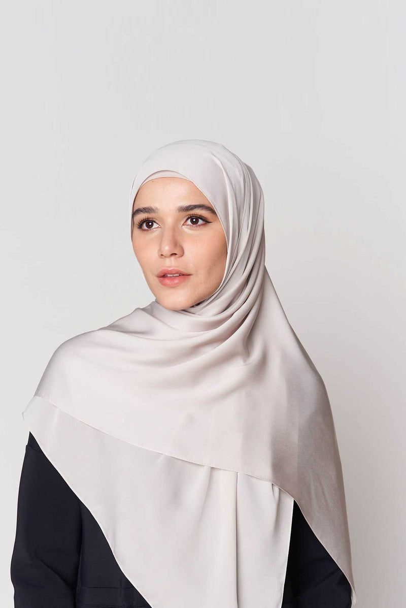 plaintastic mute satin scarf No-Silk Silk™ Italian stitch hem