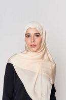 plaintastic mute satin scarf No-Silk Silk™ Italian stitch hem