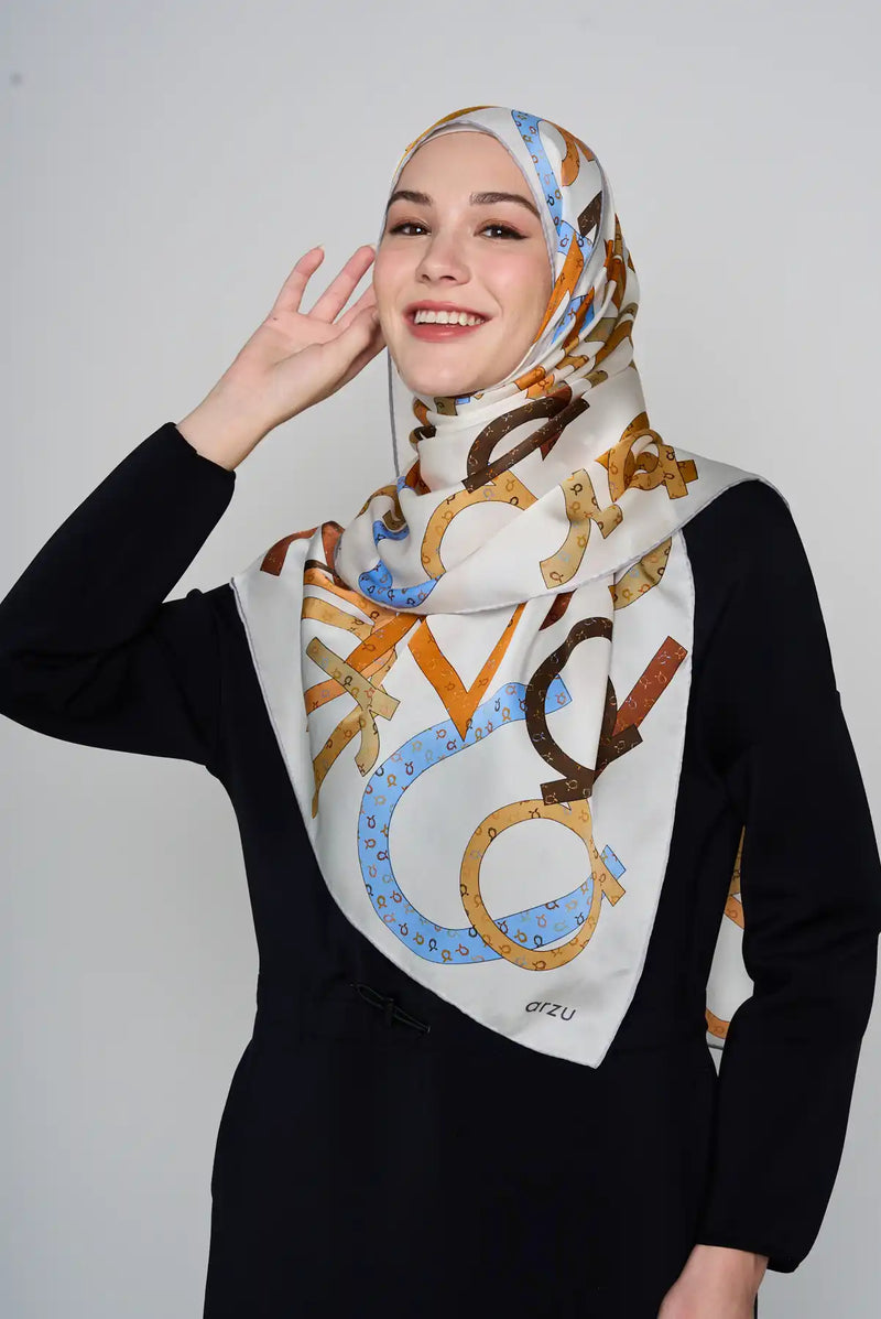 the signature scarf CREPE SATIN SILK