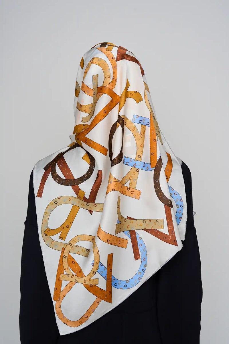 the signature scarf CREPE SATIN SILK