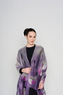 tulips behind shadows scarf CASHMERE SILK
