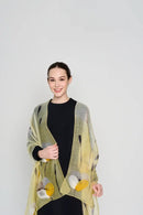 tulips behind shadows scarf CASHMERE SILK