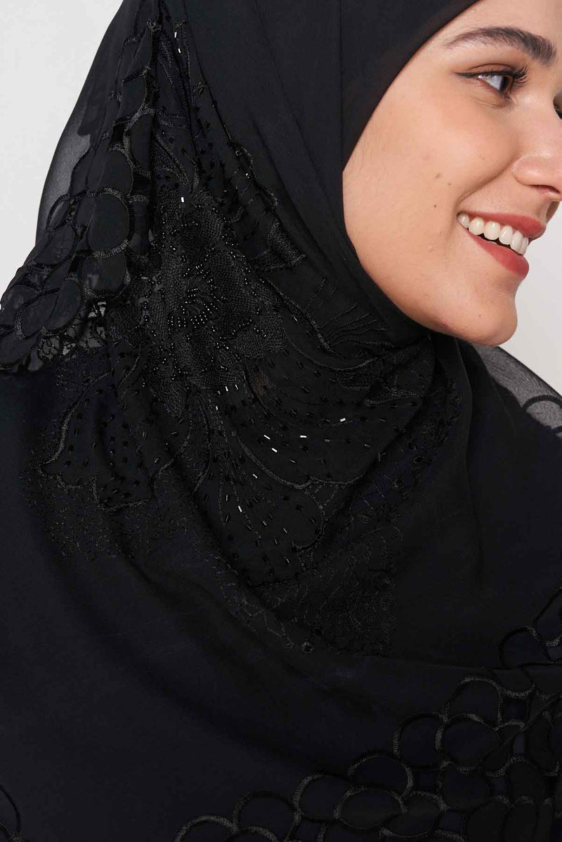 text -- beaded sophisticated black