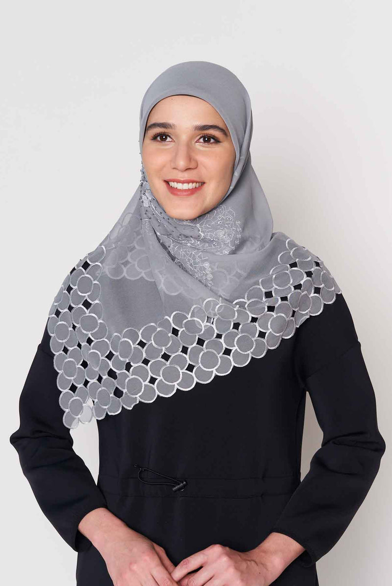 text -- beaded grey