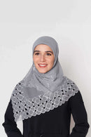 beaded bliss square CREPE SILK Large