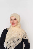 beaded bliss square CREPE SILK Large