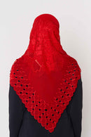 text -- beaded red