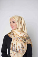 diamond lattices are forever square TWILL SILK Large