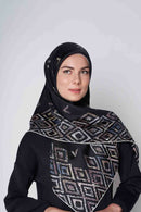 diamond lattices are forever square TWILL SILK Large