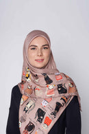 cats of the world V2 square TWILL No-Silk Silk™ Large
