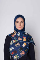 cats of the world V2 square TWILL No-Silk Silk™ Large