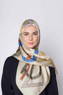 the signature square TWILL SILK Medium