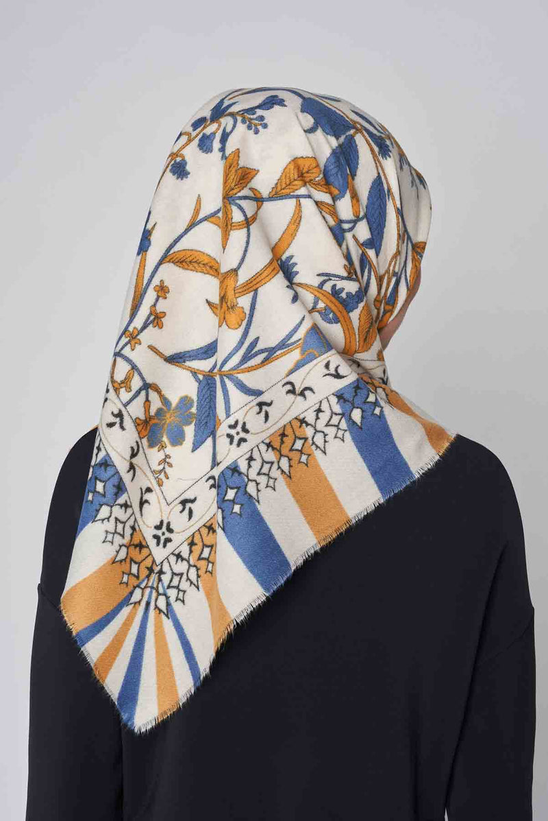 text -- floral heirloom blue yellow
