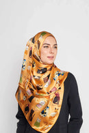 cats of the world scarf SERIOUSLY SATIN SILK