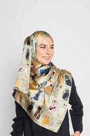 cats of the world scarf SERIOUSLY SATIN SILK