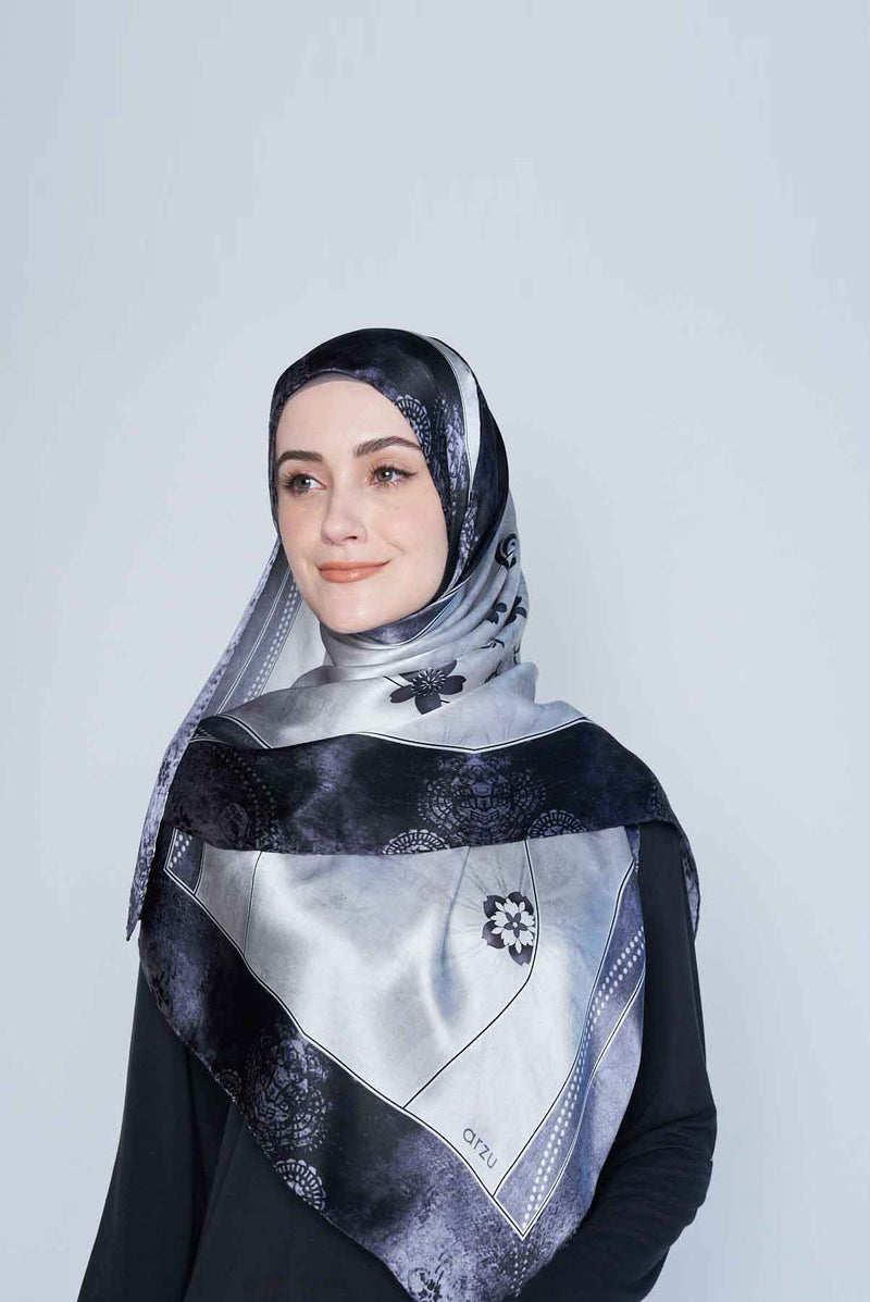 fun and floral scarf SERIOUSLY SATIN SILK