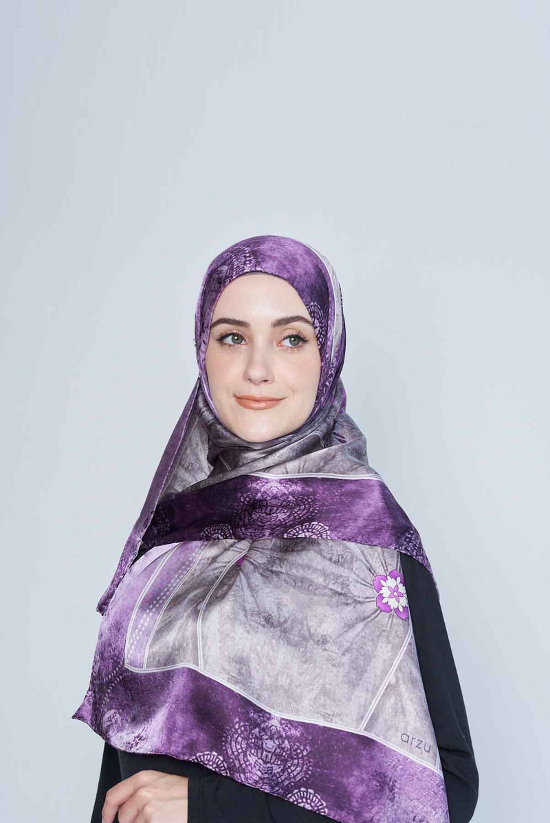 fun and floral scarf SERIOUSLY SATIN SILK