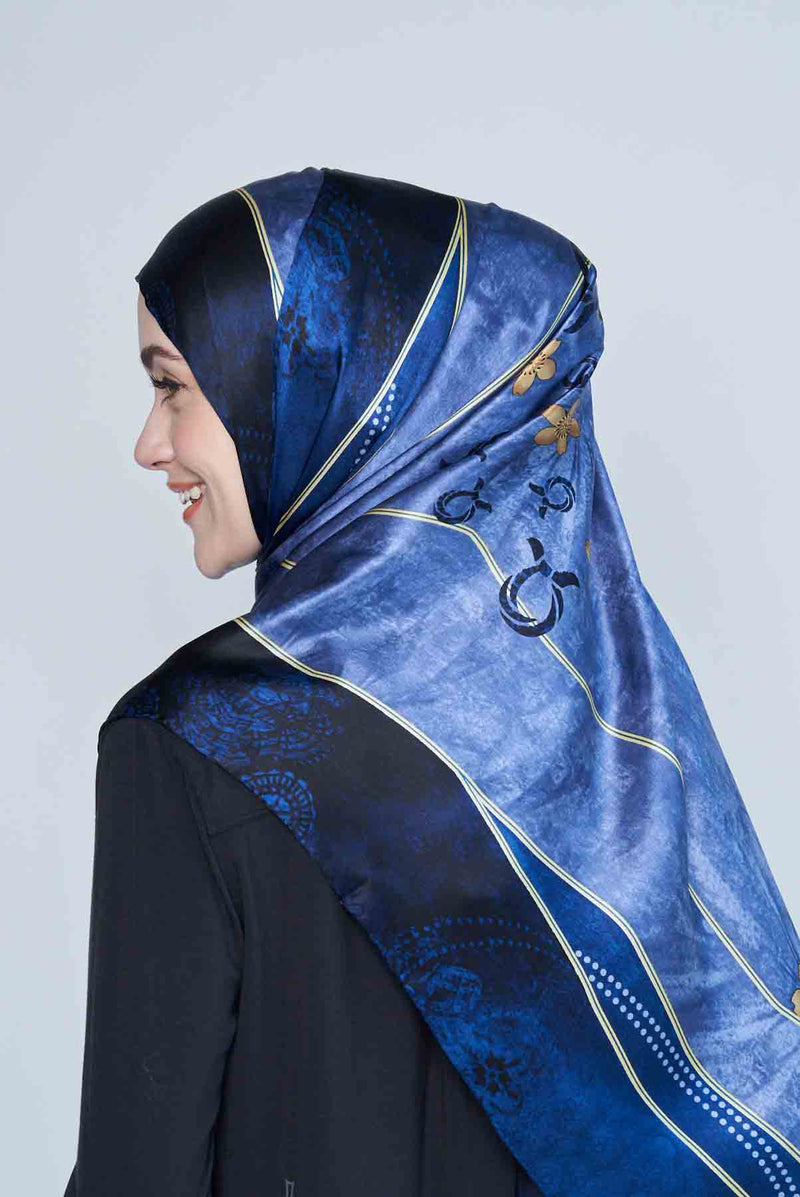 text -- fun and floral midnight blue