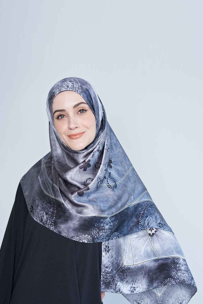fun and floral scarf SERIOUSLY SATIN SILK
