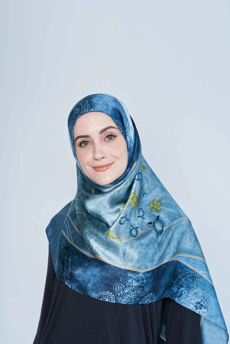fun and floral scarf SERIOUSLY SATIN SILK
