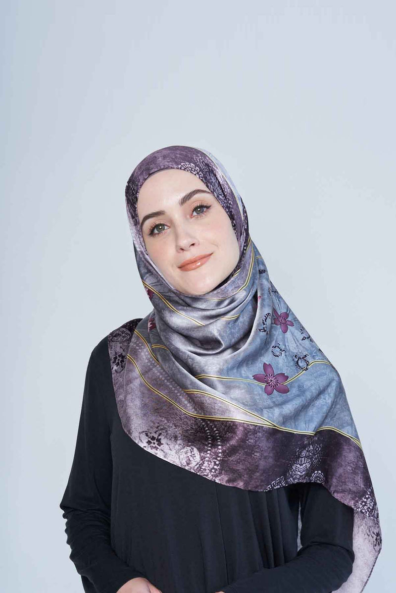 fun and floral scarf SERIOUSLY SATIN SILK