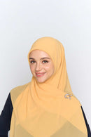 stretch-it square Large GEORGETTE toothstitch hem