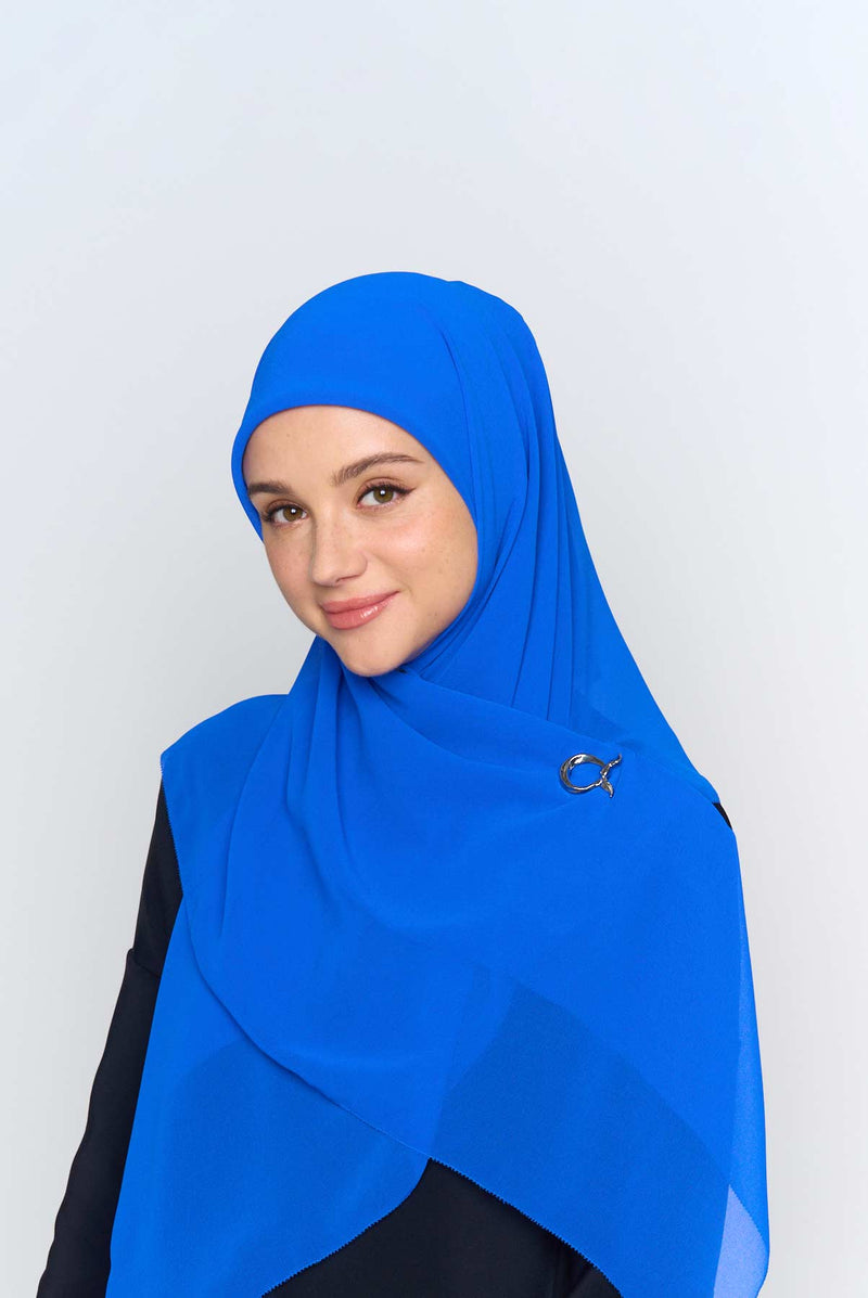 stretch-it square Large GEORGETTE toothstitch hem