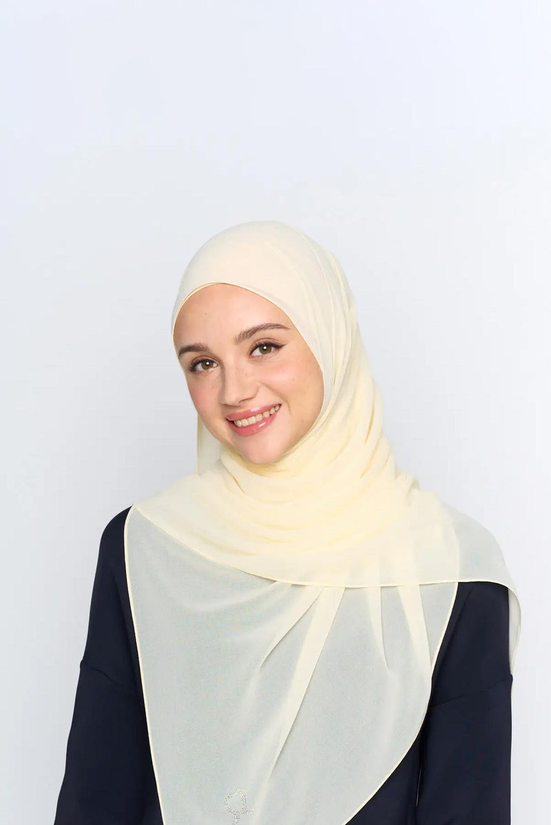 stretch-it scarf GEORGETTE Italian stitch hem