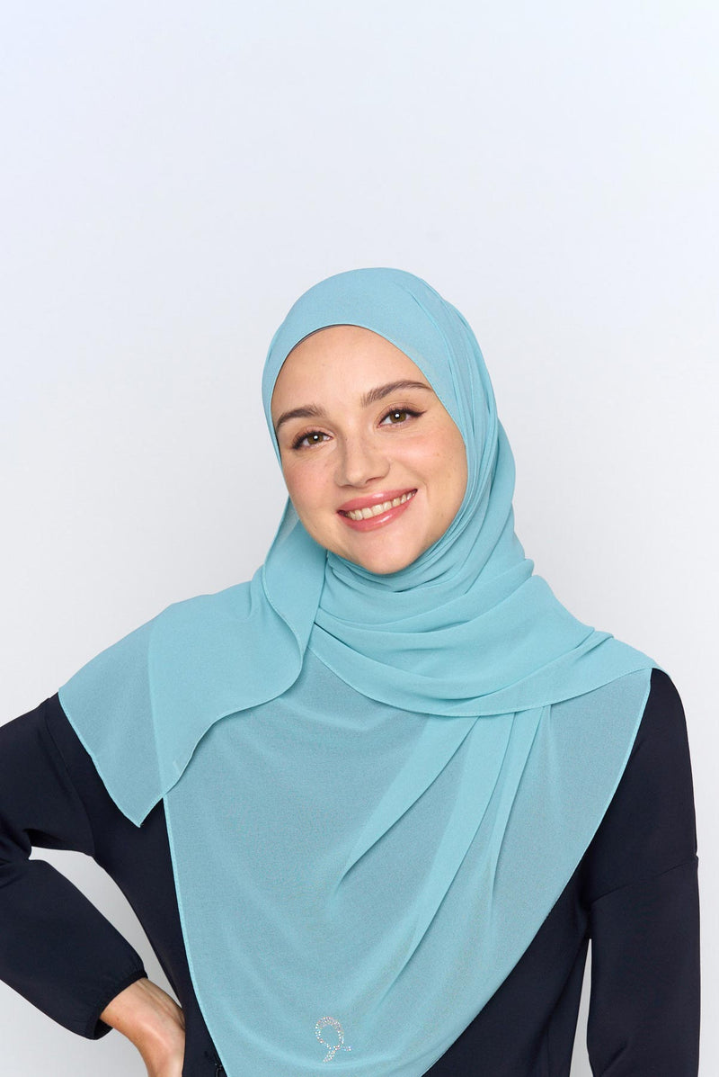 stretch-it scarf GEORGETTE Italian stitch hem