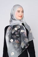 lilies behind shadows scarf CASHMERE SILK