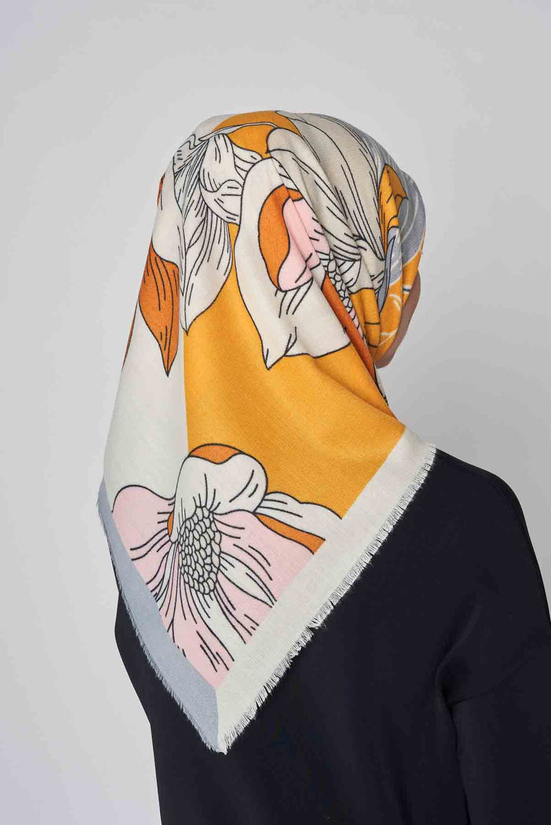 text -- abstract floral yellow