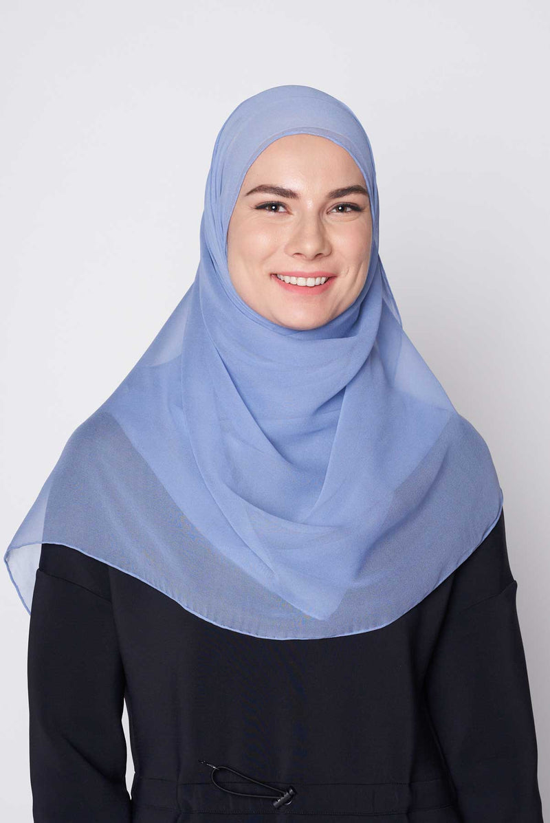 text -- crepe silk cornflower