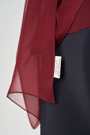 text -- crepe silk deep plum