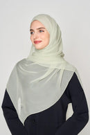 text -- crepe silk van cleef green