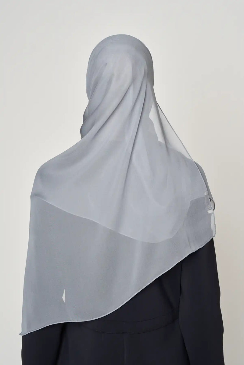 text -- crepe silk platinum grey