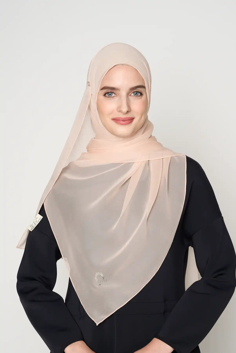 text -- crepe silk nude