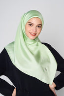 text -- shimmering frosted green