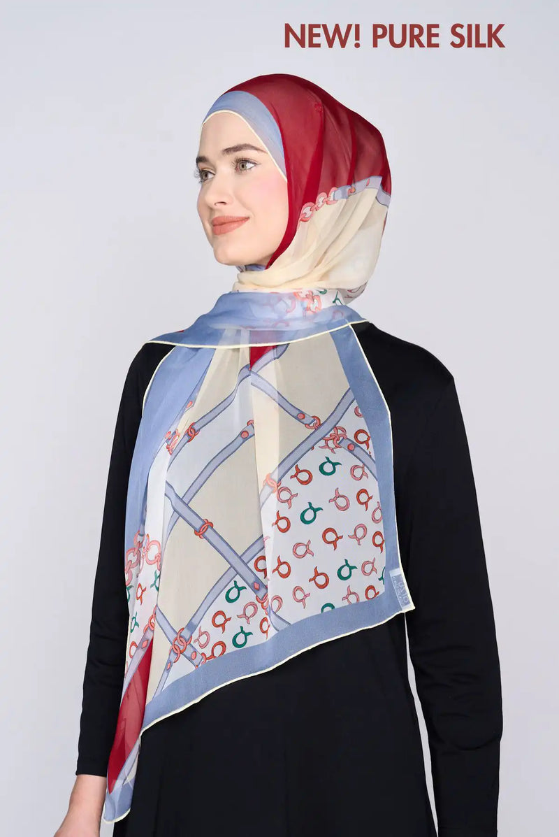 chain de arzu scarf CREPE SILK