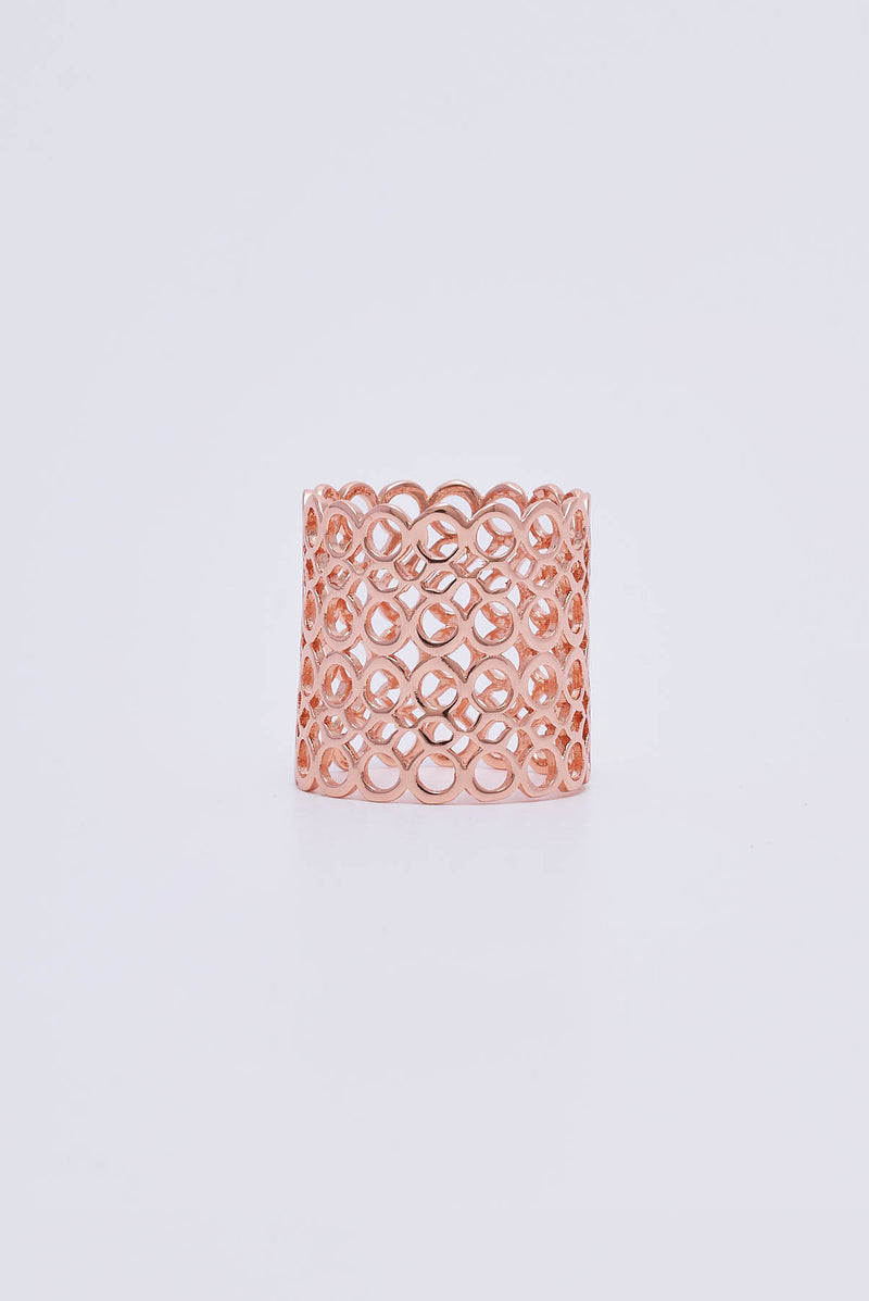 text -- rose gold ring