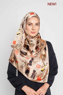 cats of the world scarf SERIOUSLY SATIN SILK