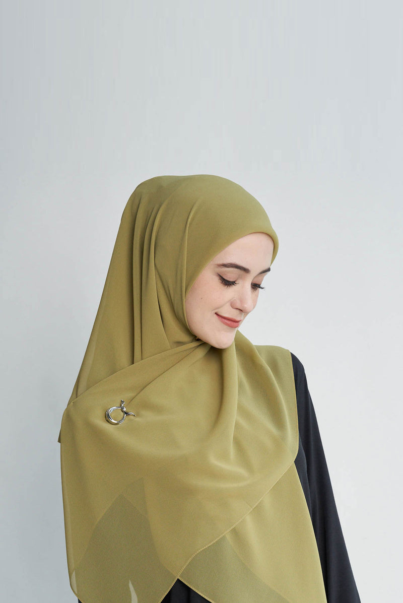 stretch-it square Large GEORGETTE Italian stitch hem