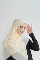 stretch-it square Large GEORGETTE Italian stitch hem
