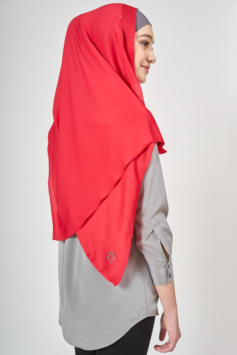 plaintastic mute satin scarf No-Silk Silk™ tooth stitch hem