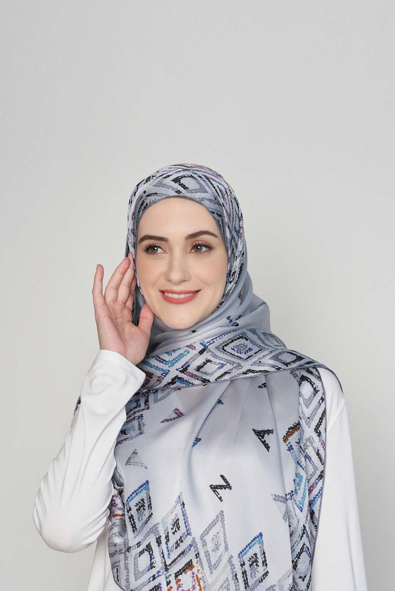 diamond lattices are forever scarf SERIOUSLY SATIN SILK
