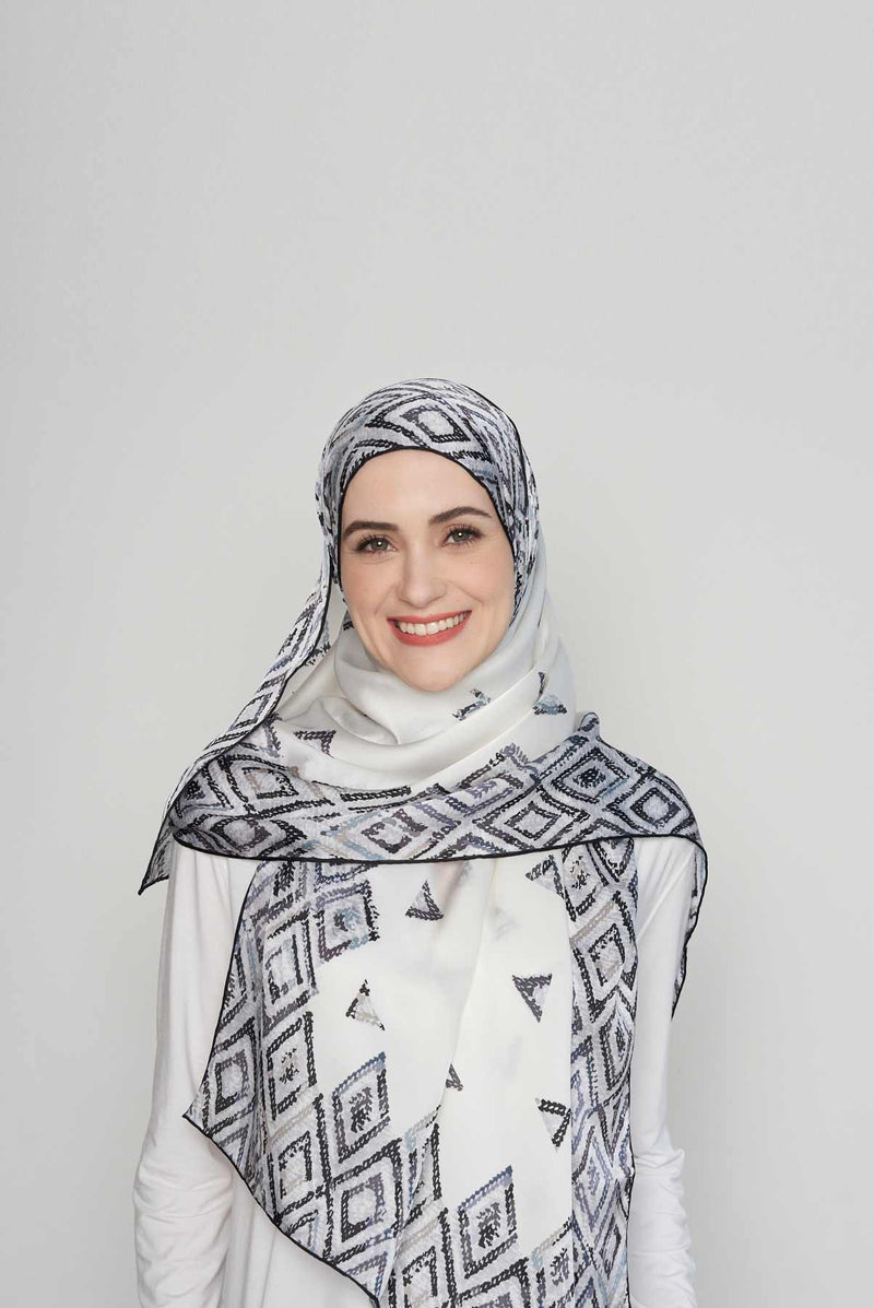 diamond lattices are forever scarf SERIOUSLY SATIN SILK